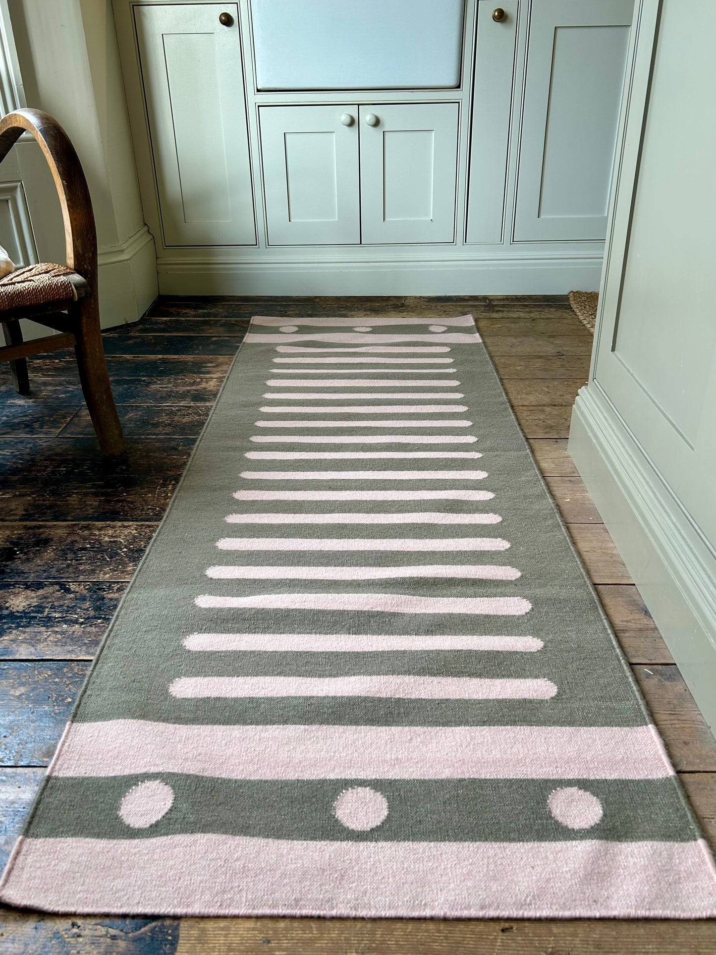 Soft Pink and Mouse Brown Runner