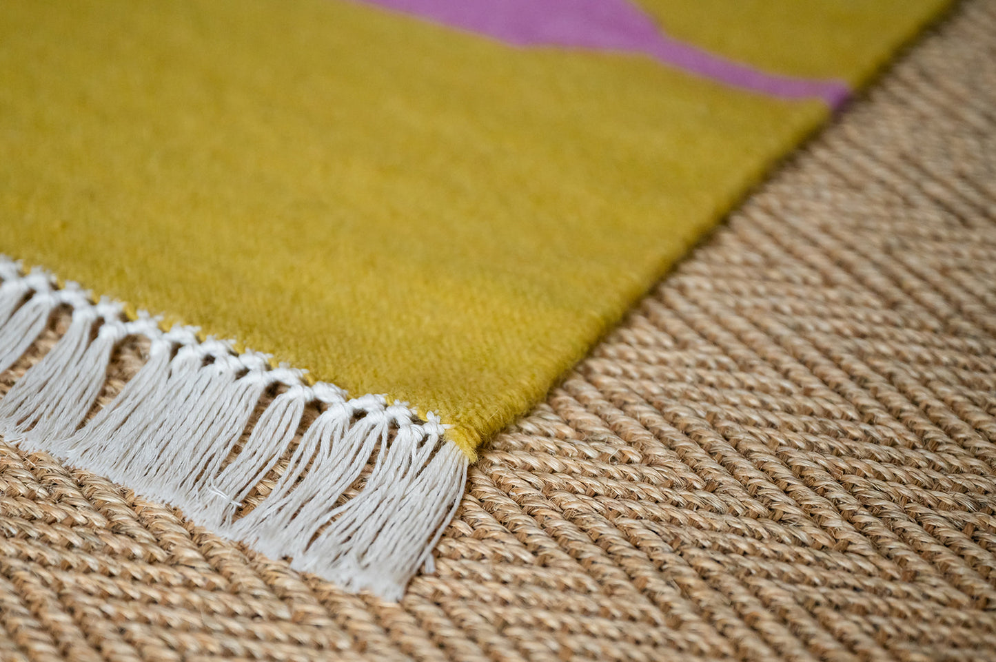Coleman's Yellow and Rhubarb Pink  Runner