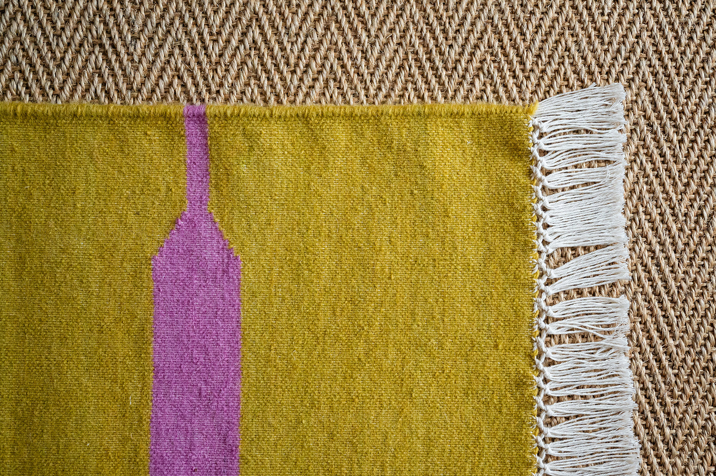 Coleman's Yellow and Rhubarb Pink  Runner