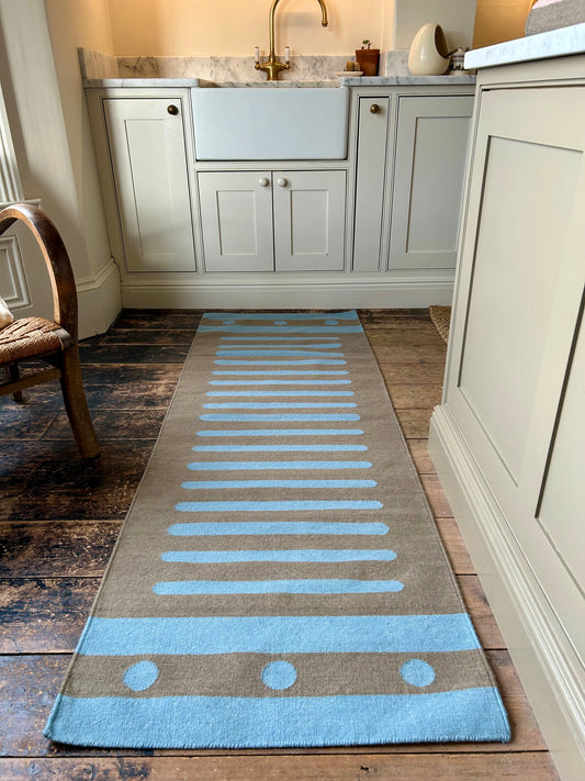 Blue and Mouse Brown Runner